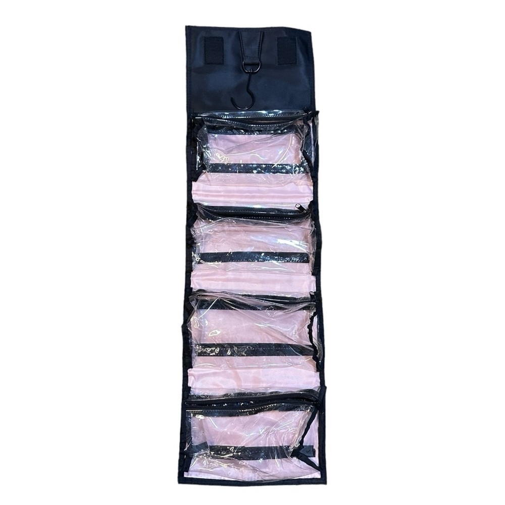 Mary Kay Roll Up Travel Cosmetics Bag With Removable Clear Pouches